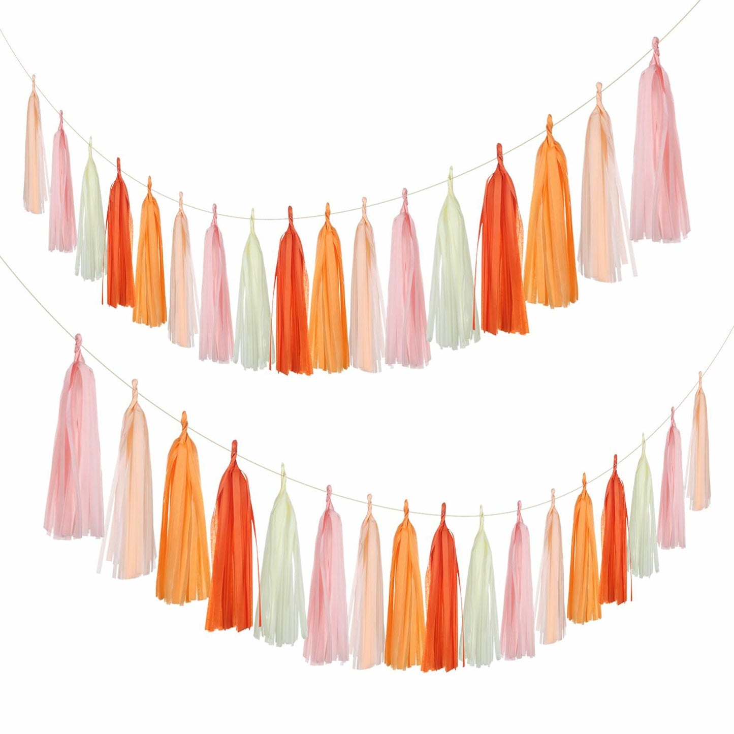 Guzon 25pcs The Sun Birthday Tissue Tassel Garland Paper Decorations