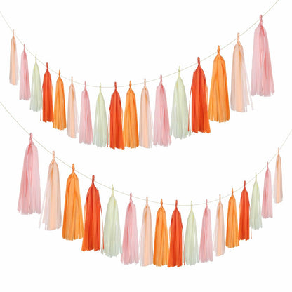 Guzon 25pcs The Sun Birthday Tissue Tassel Garland Paper Decorations