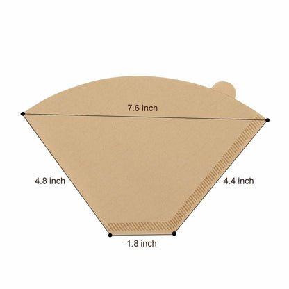 BRIKINTE Disposable Coffee Filters for Ninja DualBrew #4 Cone 200 Pcs