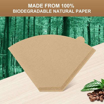 BRIKINTE Disposable Coffee Filters for Ninja DualBrew #4 Cone 200 Pcs
