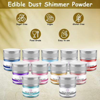 Glitter & Glitz Edible Drink Glitter Luster Dust Teal 5g Cocktails Baking