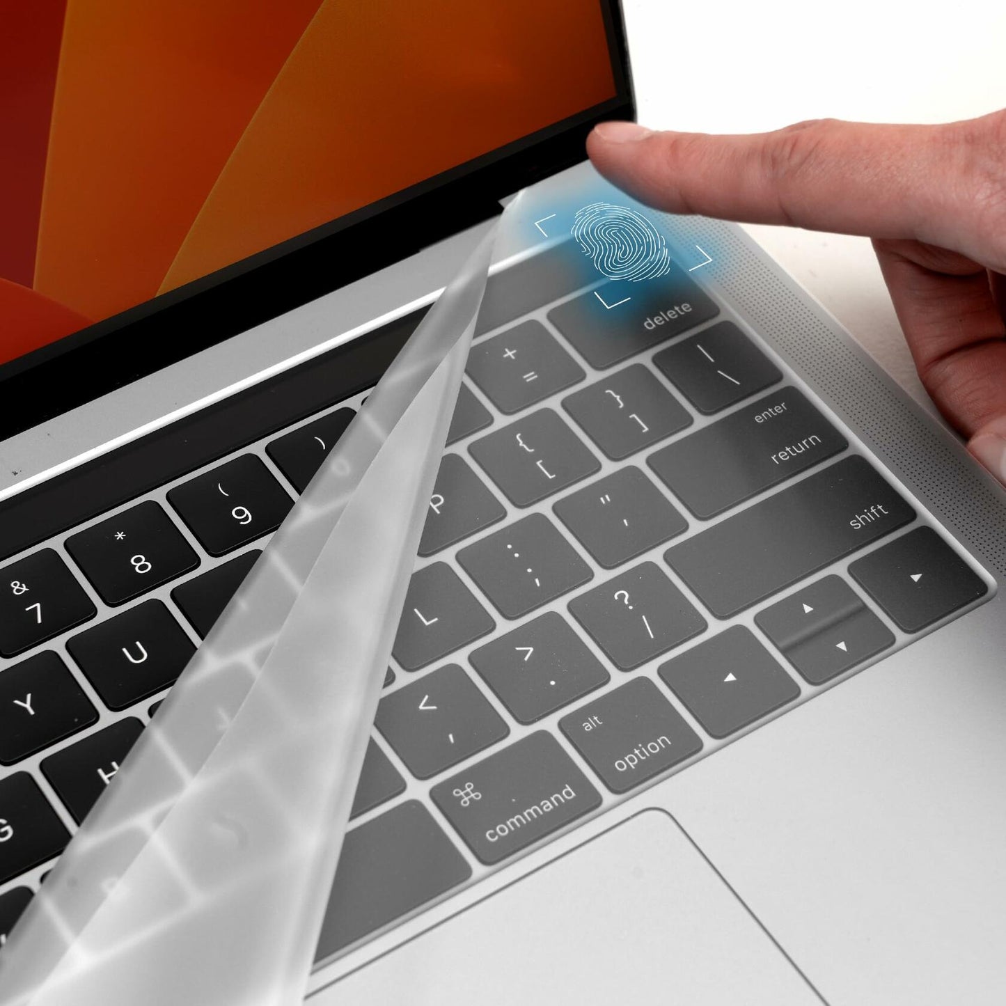 GOS Keyboard Cap Pro MacBook Pro 13" Clear 2 Pack Ultra-Thin Touch ID