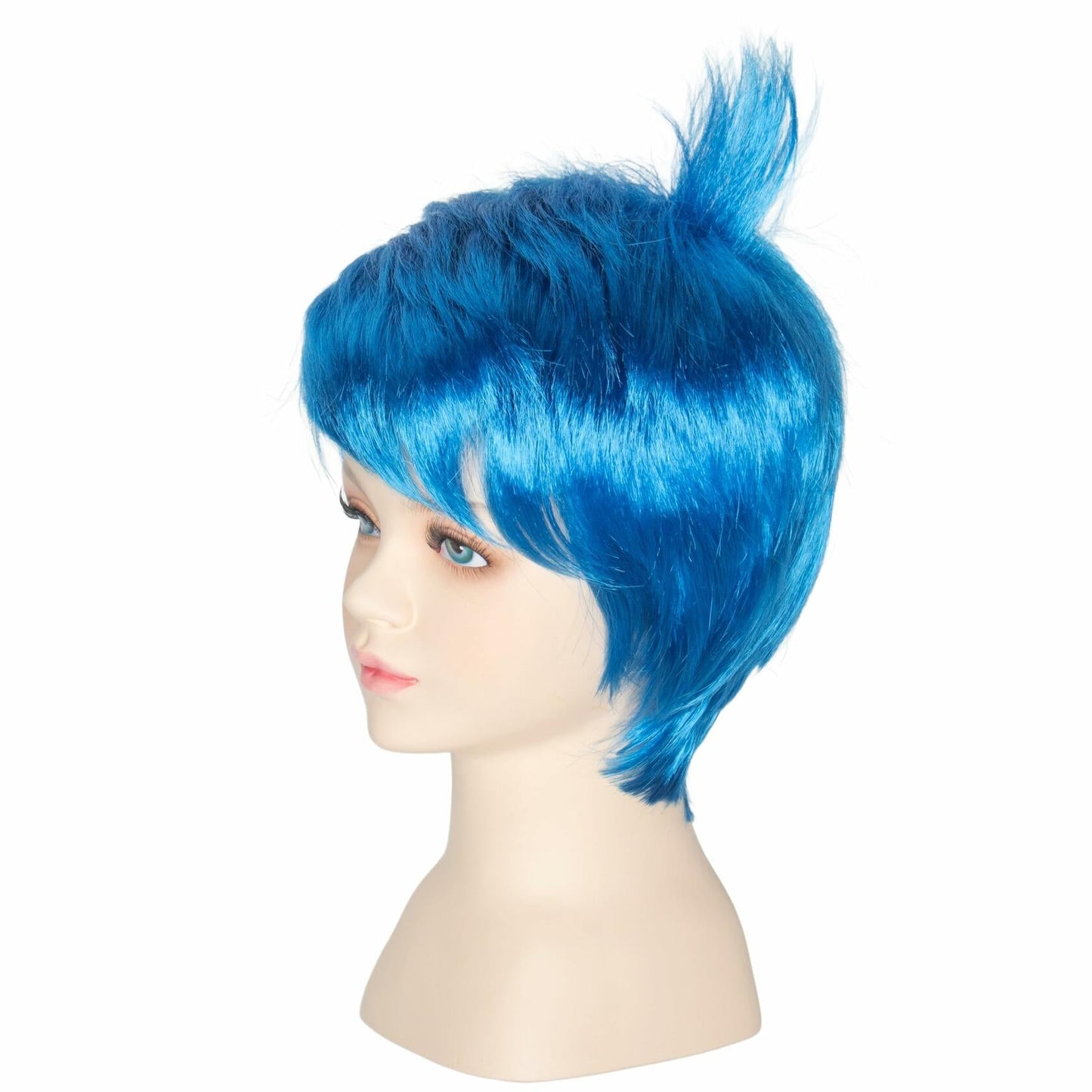 OPEN BOX M MISS U HAIR Short Straight Pixie-cut Wig Kids Vibrant Blue