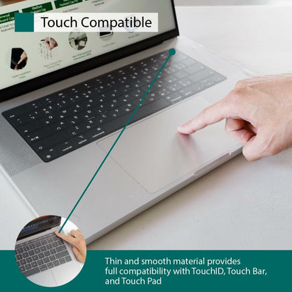 GOS Keyboard Cap Pro MacBook Pro 13" Clear 2 Pack Ultra-Thin Touch ID