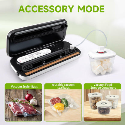 Amz Jet Vacuum Sealer Food LED Touch Digital White 50 Bags Included