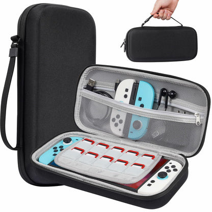TIGOJH Switch 2 Carry Case with 10 Game Slots & Accessory Pocket Black