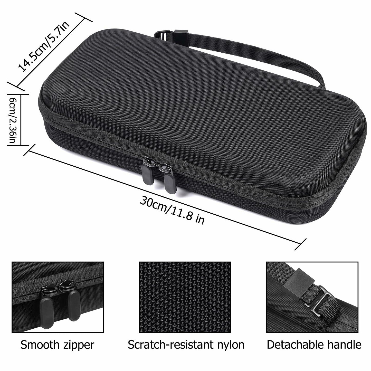 TIGOJH Switch 2 Carry Case with 10 Game Slots & Accessory Pocket Black