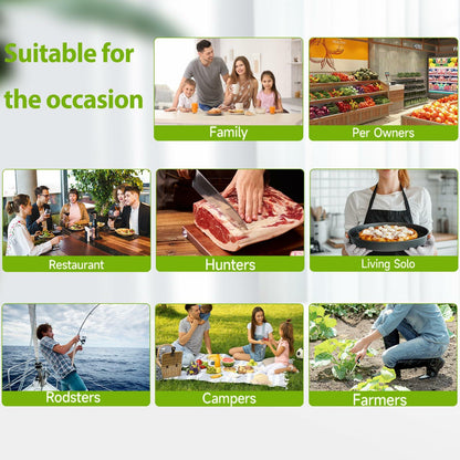 Amz Jet Vacuum Sealer Food LED Touch Digital White 50 Bags Included