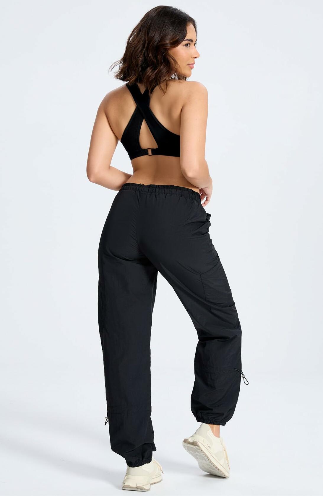 DISCIPBUSH Lightweight Hiking Cargo Pants Women Black Size S