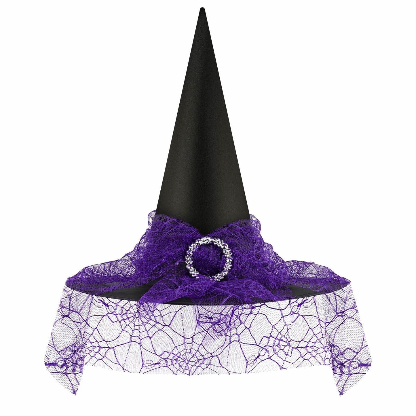 Doitory Halloween Witch Hat Purple Cotton Costume Accessory One Size