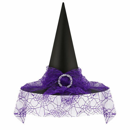 Doitory Halloween Witch Hat Purple Cotton Costume Accessory One Size