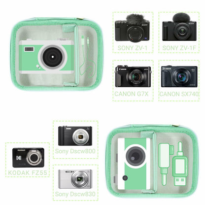 stukcaze Camera Case for Kodak PIXPRO FZ45 FZ55 Canon ELPH 360 Green Large