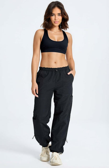 DISCIPBUSH Lightweight Hiking Cargo Pants Women Black Size S