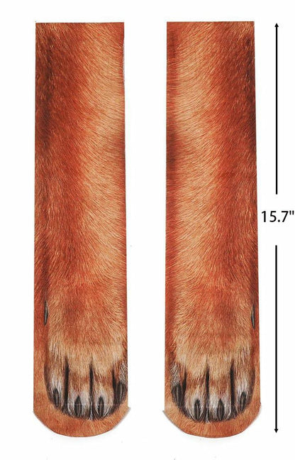 SportsWell Novelty Animal Paw Socks Funny 3D Print Crew Gag Gift
