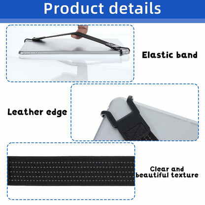 2pcs Mobile Phone Security Hand Strap Holder 7.8''-13'' Black Elastic Grip