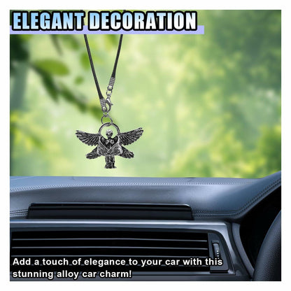 LAINLOY Guardian Angel Car Pendant Metal Six-Winged Rear View Mirror Charm Gold
