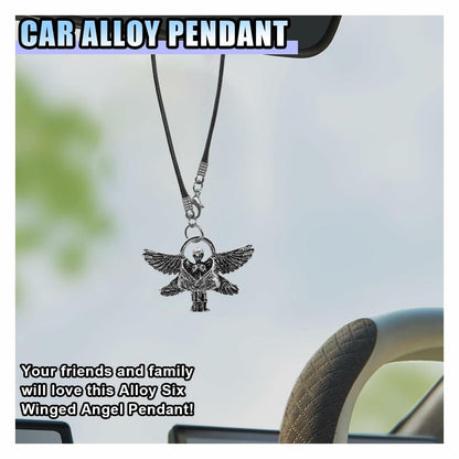 LAINLOY Guardian Angel Car Pendant Metal Six-Winged Rear View Mirror Charm Gold