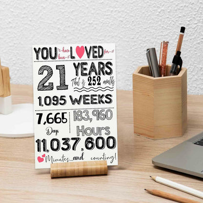 LUODAKA 21st Birthday Card Party Decorations with Envelope Blank Inner Page