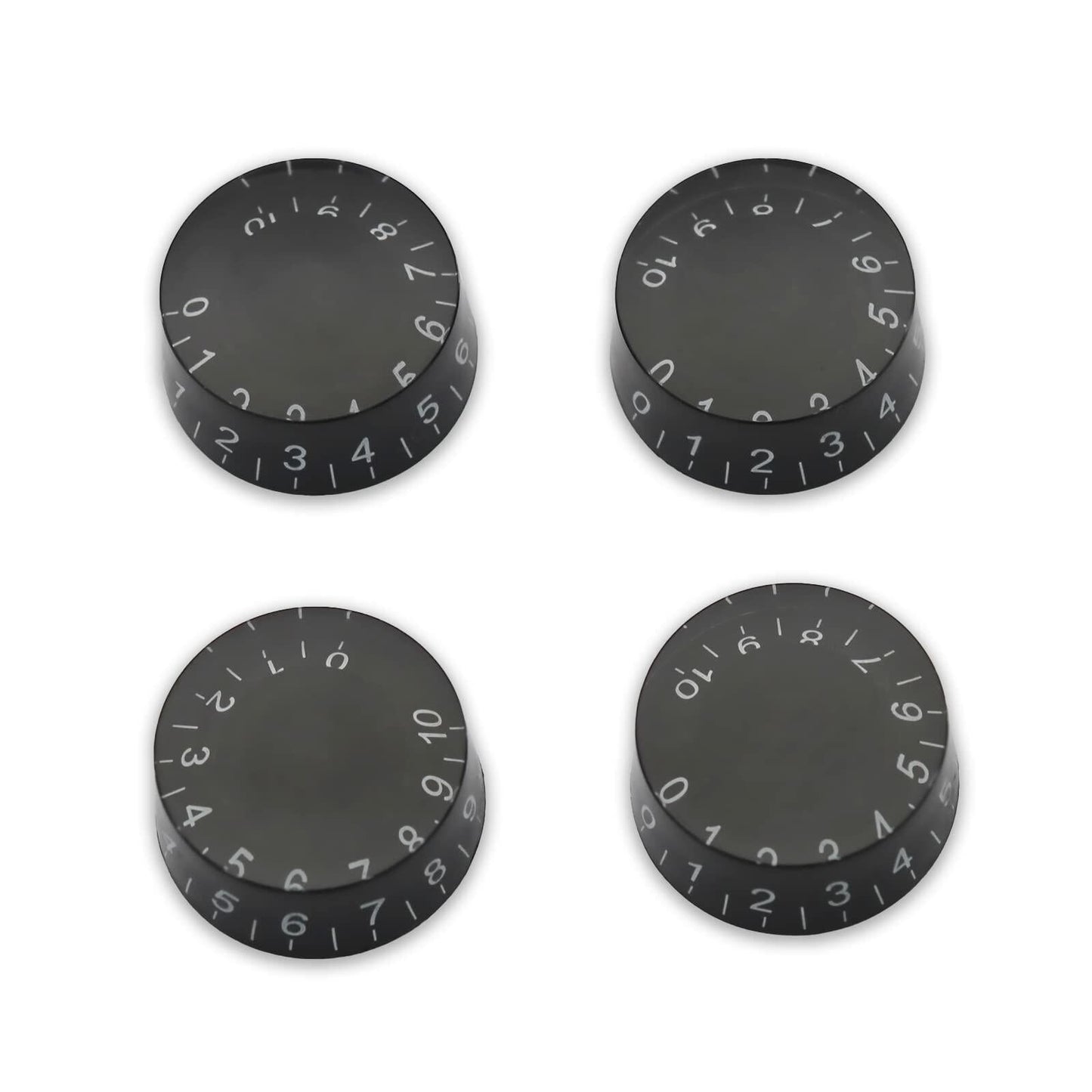 SAPHUE 4PCS Speed Control Knobs Electric Guitar Tone Volume Black