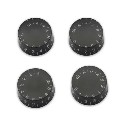 SAPHUE 4PCS Speed Control Knobs Electric Guitar Tone Volume Black