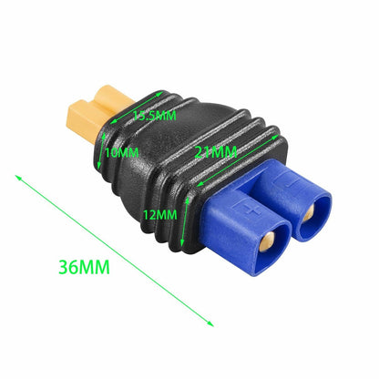 Laisomeke EC3 Male to XT30 Female Mould Adapter LiPO Battery 2 Pack