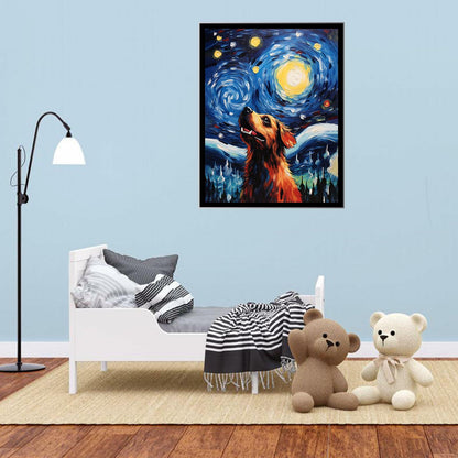 SUMELAY Dog Paint by Numbers Kit for Adults DIY Art 16x20 inch