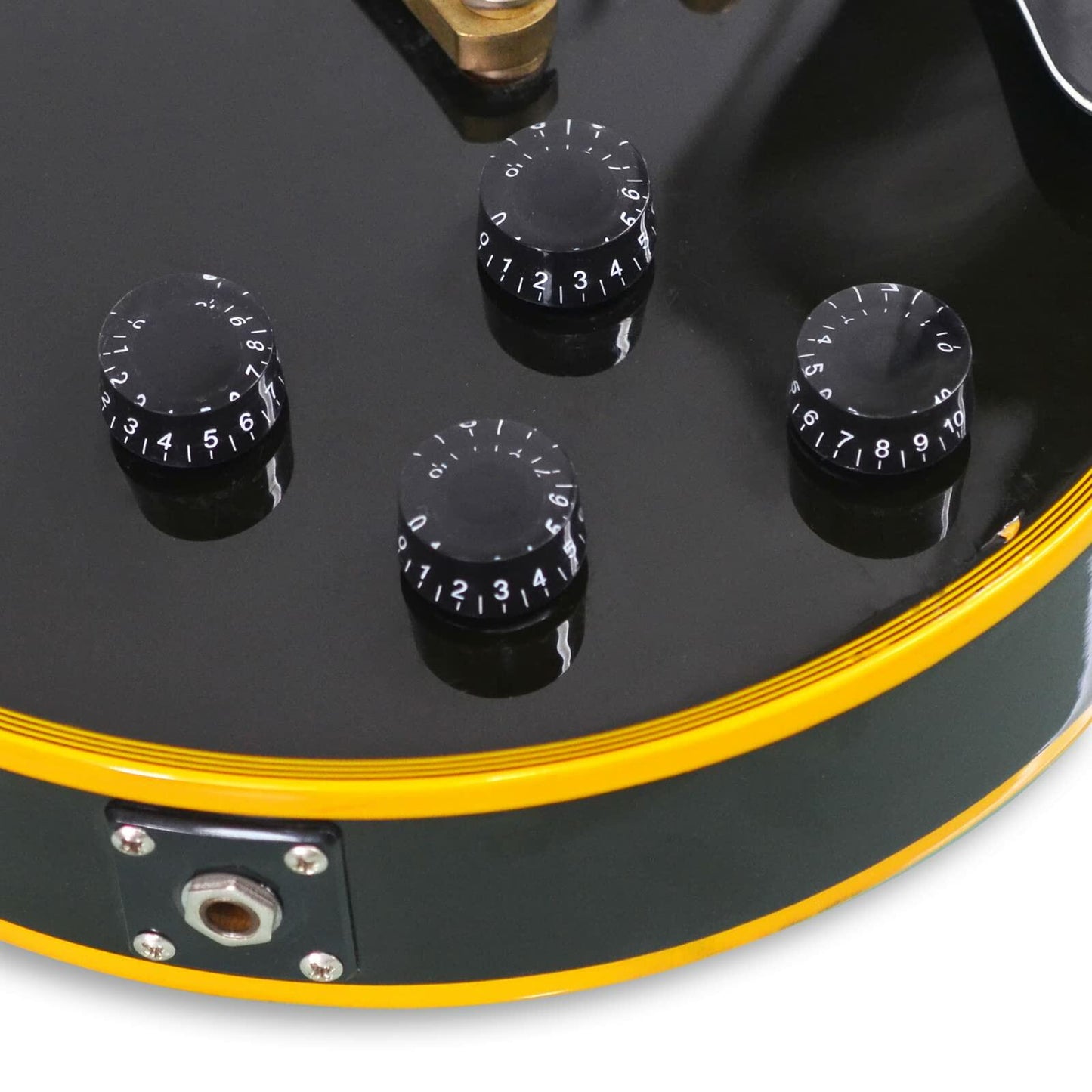 SAPHUE 4PCS Speed Control Knobs Electric Guitar Tone Volume Black