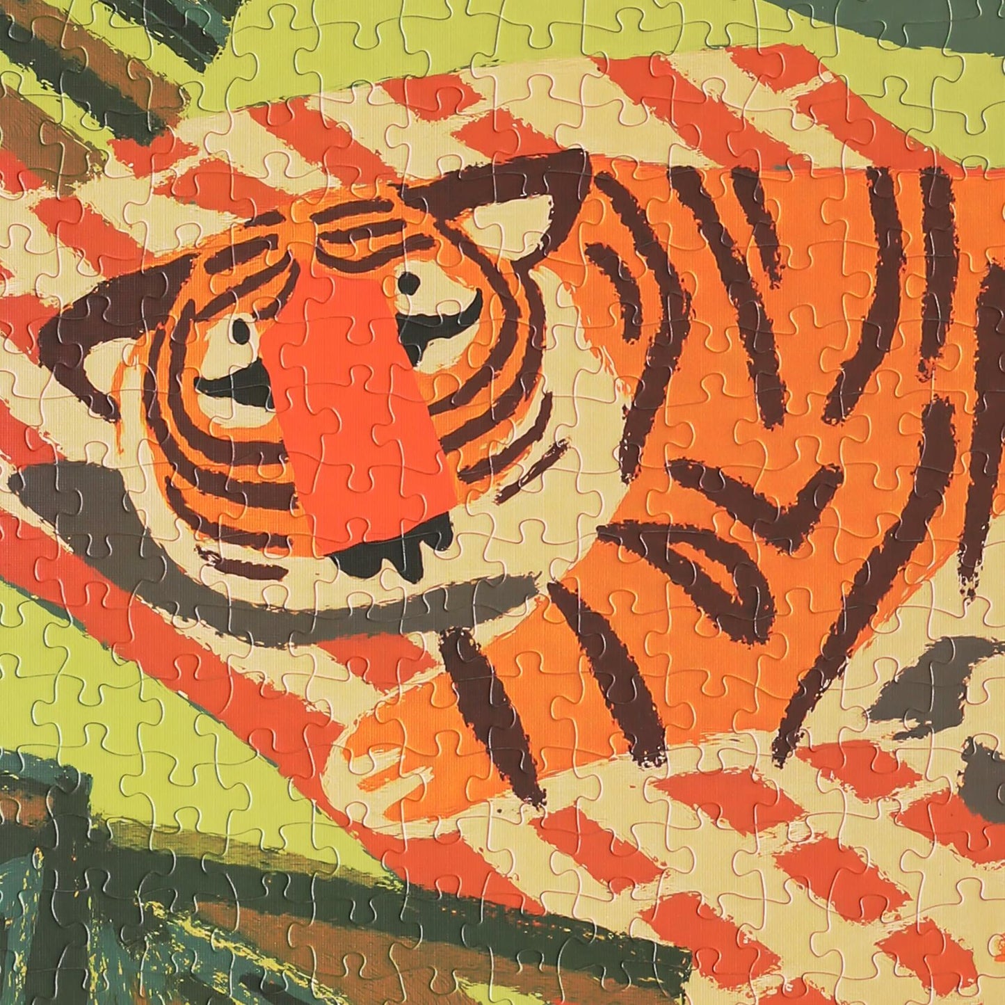 Graphinee 1000pcs Summer Tiger Jigsaw Puzzle Colorful Animal Paper Puzzle