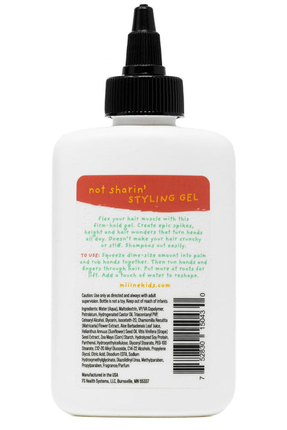MiiiNE! Not Sharin Boys Styling Gel Strong Hold 4oz Cruelty Free USA