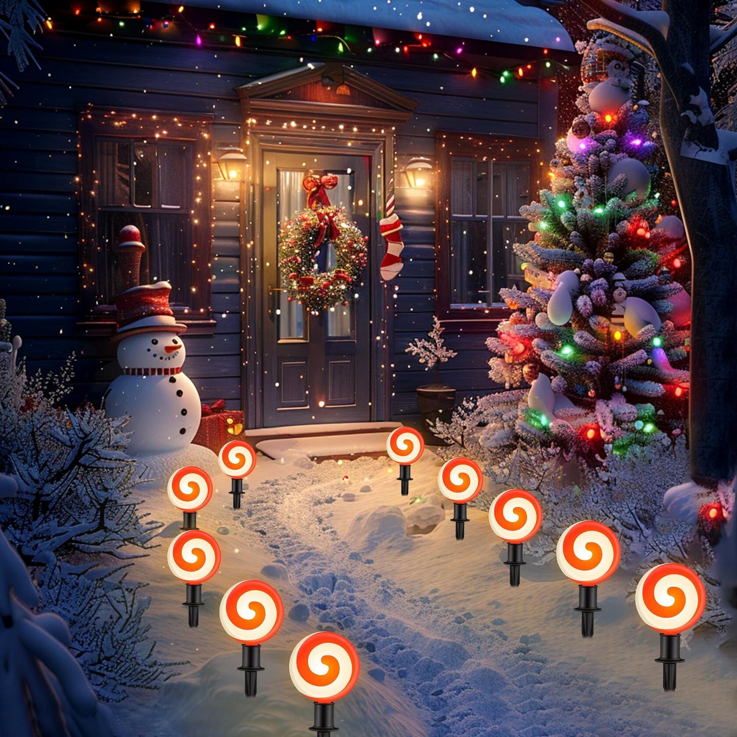 Ultimate Unicorn LED Red Spiral Lollipop Pathway Lights Outdoor Garden