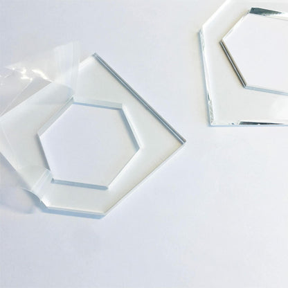Hexagon Honeycomb Cutting Board Charcuterie Handle Template Acrylic 2"