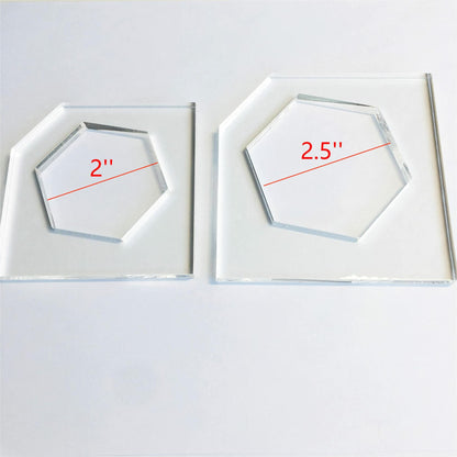 Hexagon Honeycomb Cutting Board Charcuterie Handle Template Acrylic 2"