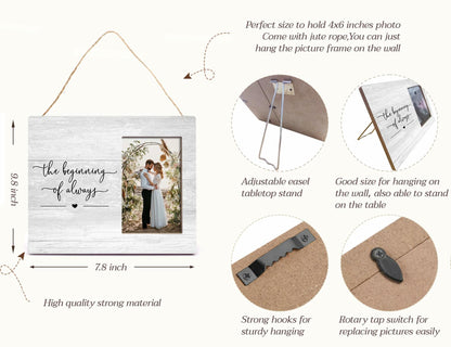 Orchroma Engagement Picture Frame Rustic Black 8x10 The Beginning of Always