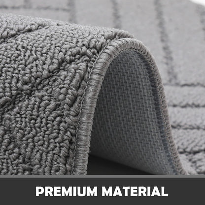 JEEDOVIA Door Mat Indoor Non-Slip Rubber Backing Heavy Duty Grey 36x59