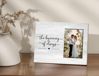 Orchroma Engagement Picture Frame Rustic Black 8x10 The Beginning of Always