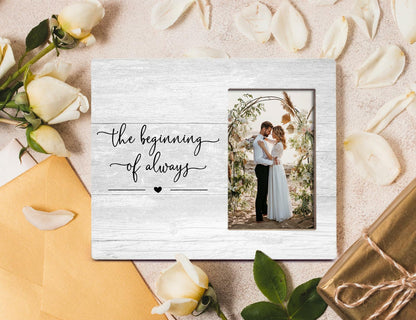 Orchroma Engagement Picture Frame Rustic Black 8x10 The Beginning of Always