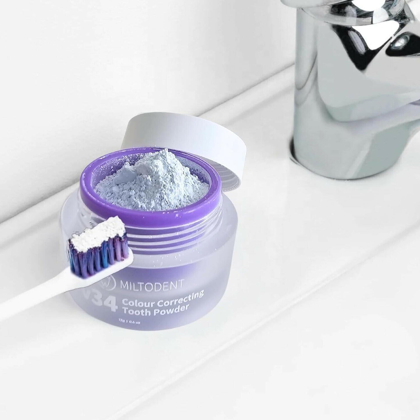 MILTODENT v34 Colour Correcting Teeth Whitening Powder Stain Removal