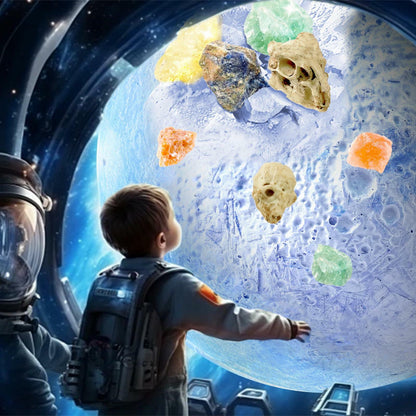 Hiawbon Gemstones Dig Kit 6 Planets 12 Skulls 18 Gems Space Kit