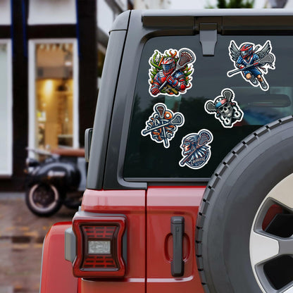 BIGZORO Lacrosse Stickers Waterproof Vinyl Decals 50 PCS Cartoon