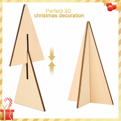 WHQXFDZ 5pcs Wooden Christmas Tree Decor Farmhouse Ornaments Black White