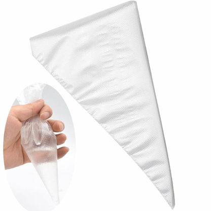Tumtanm Piping Bags Disposable Pastry Icing Decorating 100pcs Transparent