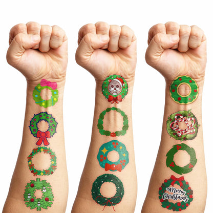 MeoIsDaBest Merry Christmas Temporary Tattoos Xmas Stickers 10 Sheets 100 PCS
