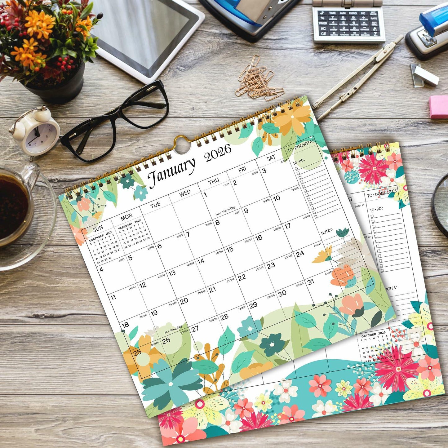 Lbylyhxc 2026 Wall Calendar 18 Months Jul 2025-Dec 2026 14.7x11.5 Inches