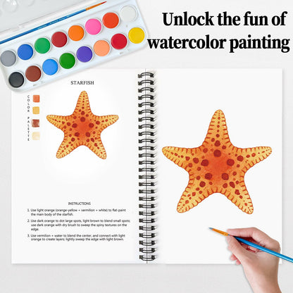 SLWBZ Watercolor Workbooks Painting Kit Thanksgiving Turkey with Paint Set