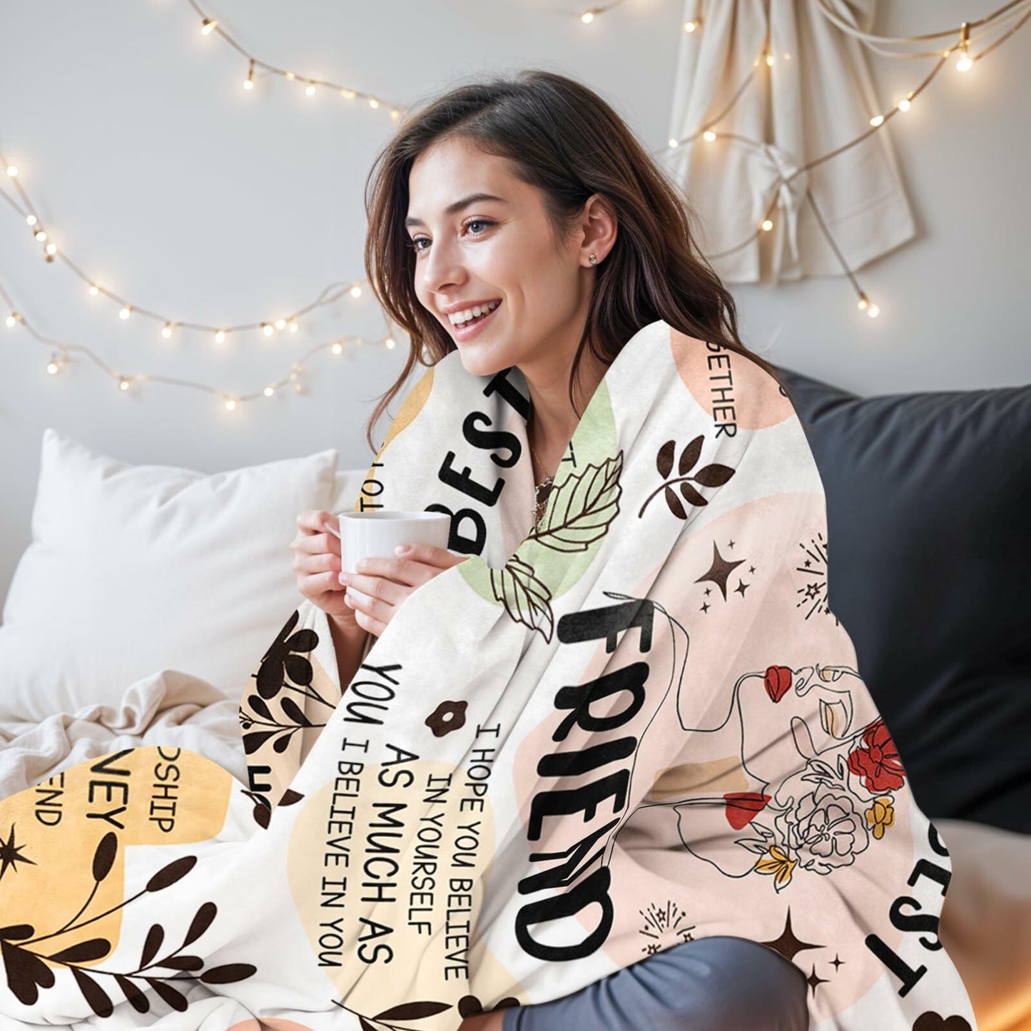 HEIFAM Bible Affirmations Blanket Inspirational Christian Gift 60x80