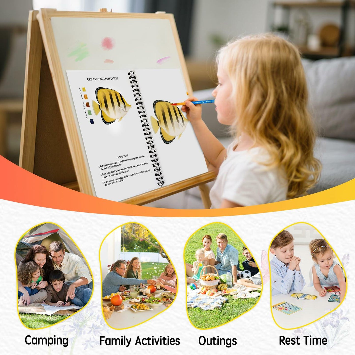 SLWBZ Watercolor Workbooks Painting Kit Thanksgiving Turkey with Paint Set