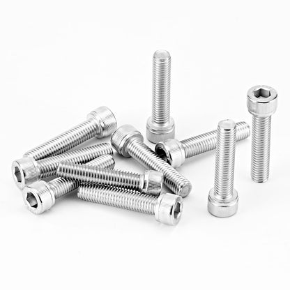 NIULUNBAO M10-1.5x80mm Hex Socket Head Cap Screw 304 Stainless Steel 6PCS Silver