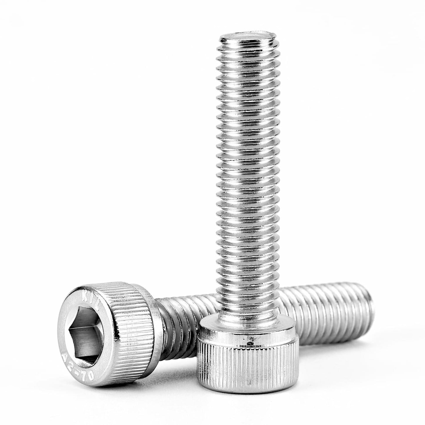 NIULUNBAO M10-1.5x80mm Hex Socket Head Cap Screw 304 Stainless Steel 6PCS Silver