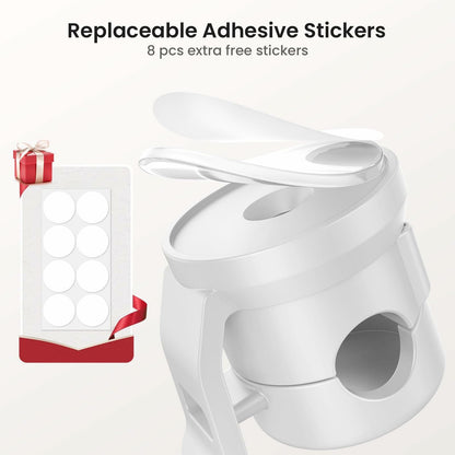 LOTUNY Cable Clips Adjustable Cord Holder White 8 Pack Adhesive