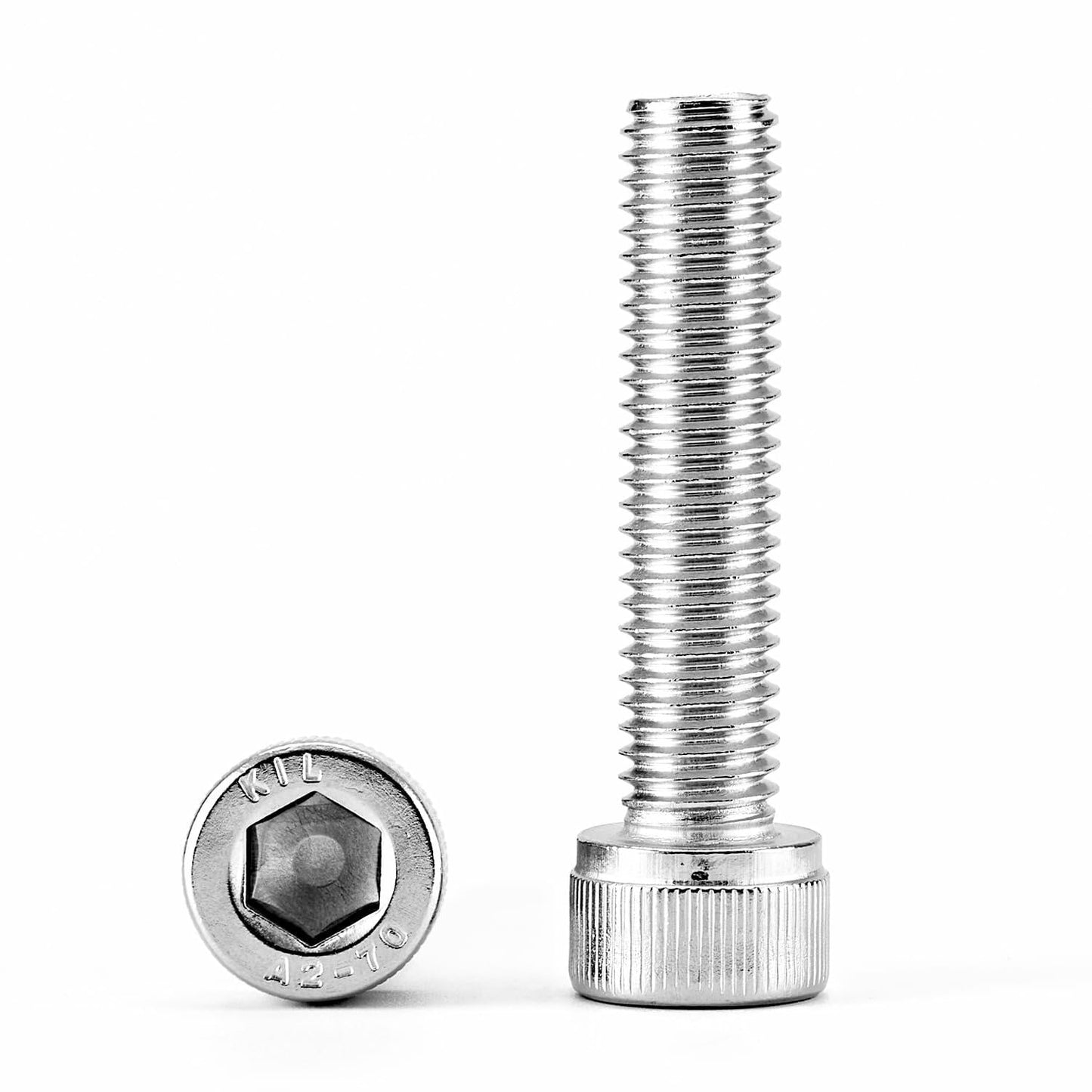 NIULUNBAO M10-1.5x80mm Hex Socket Head Cap Screw 304 Stainless Steel 6PCS Silver